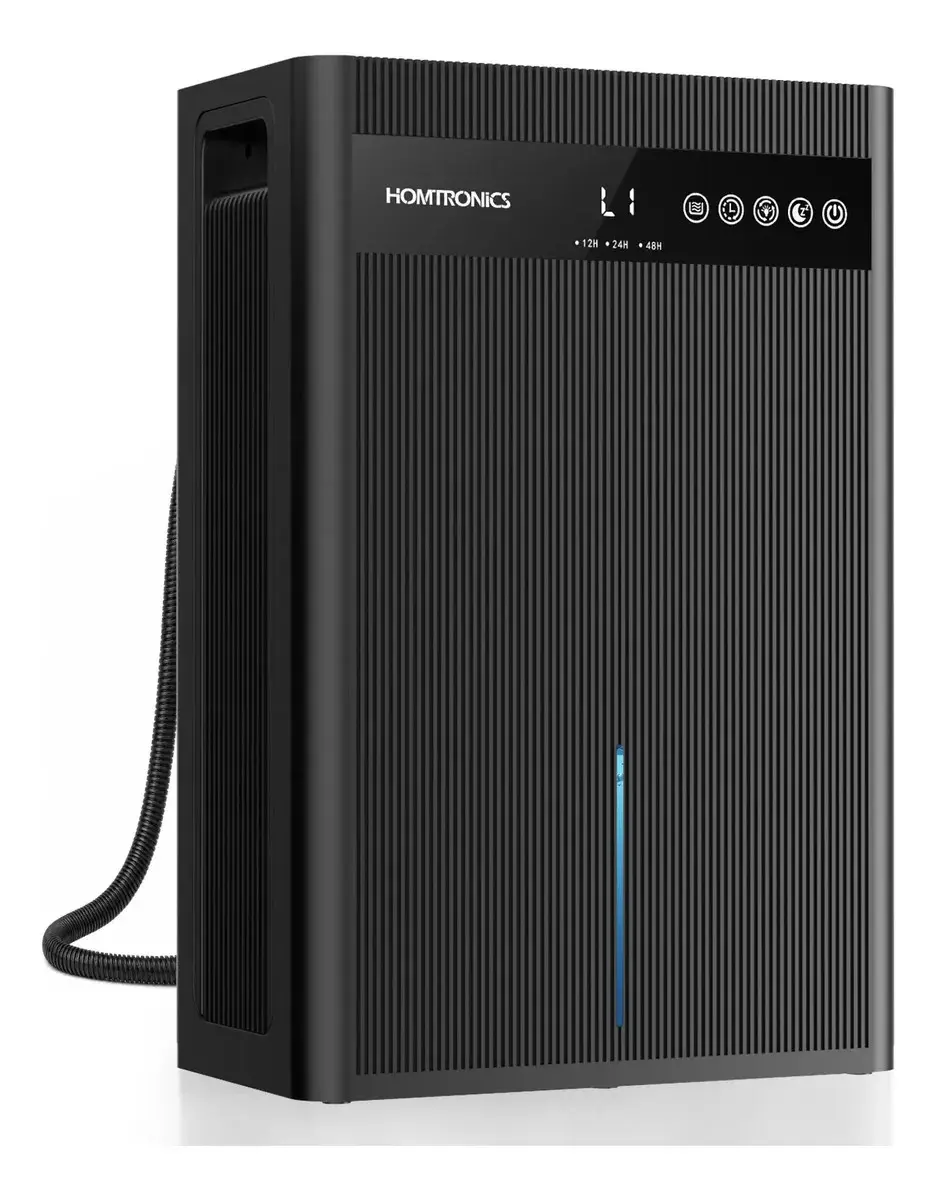 Desumidificador Homtronics de 3 L Silencioso com Temporizador e Drenagem Contínua