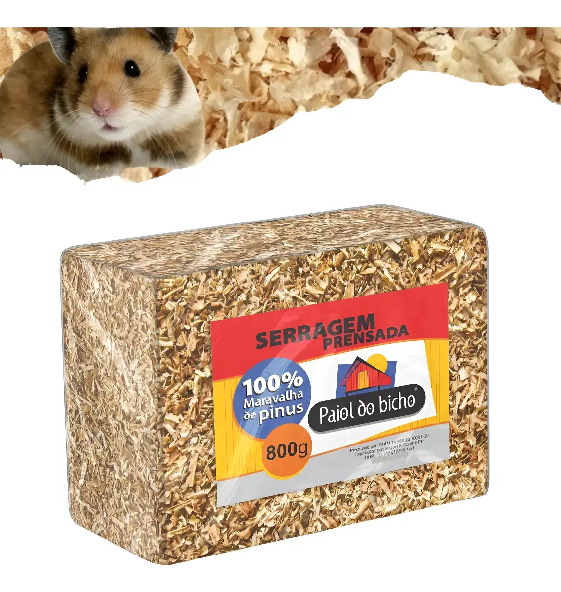 Serragem Prensada Roedores 16L Pinus Absorvente Hipoalergênico - 1