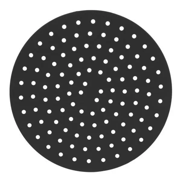 Tapete Protetor Air Fryer Fritadeira Em Silicone Redondo Preto