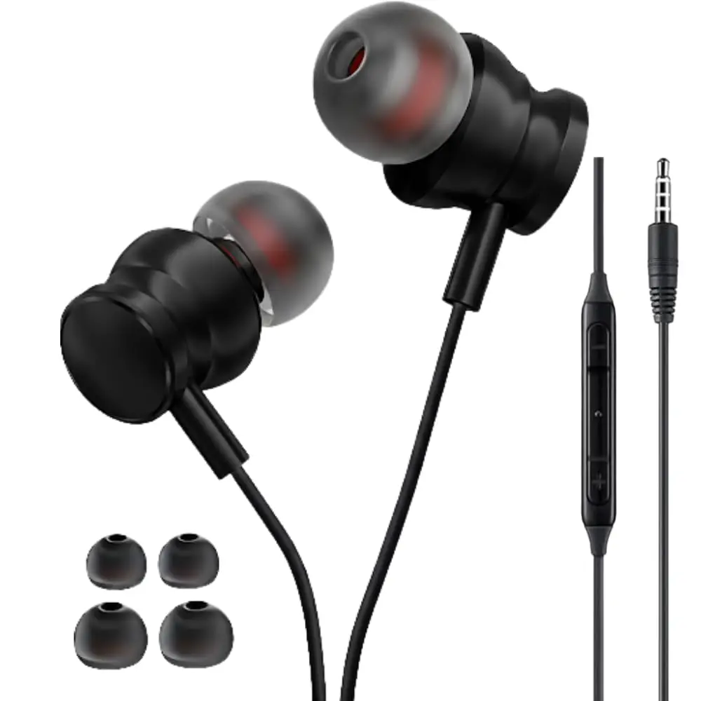 Fone de Ouvido P2 com Microfone Intra Auricular Super Bass de Fio (Preto)