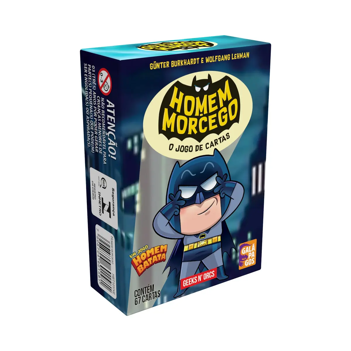Galápagos, Homem-Morcego: O Jogo de Cartas Para Família, 2 a 5 jogadores,A partide de 14 anos, partidas de até 40 min.