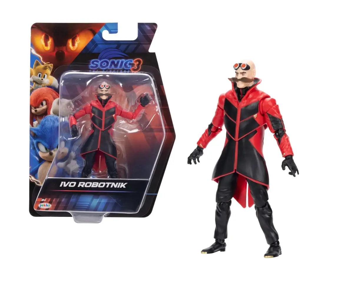 Boneco Ivo Robotnik 15cm Figura Articulada Filme Sonic 3 - Sunny