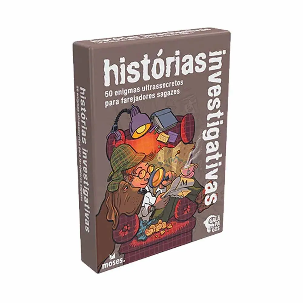 Galápagos, Histórias Investigativas (Detective Stories), Jogo de Enigmas para Amigos, + de 2 jogadores, 30 minutos por partida - 1