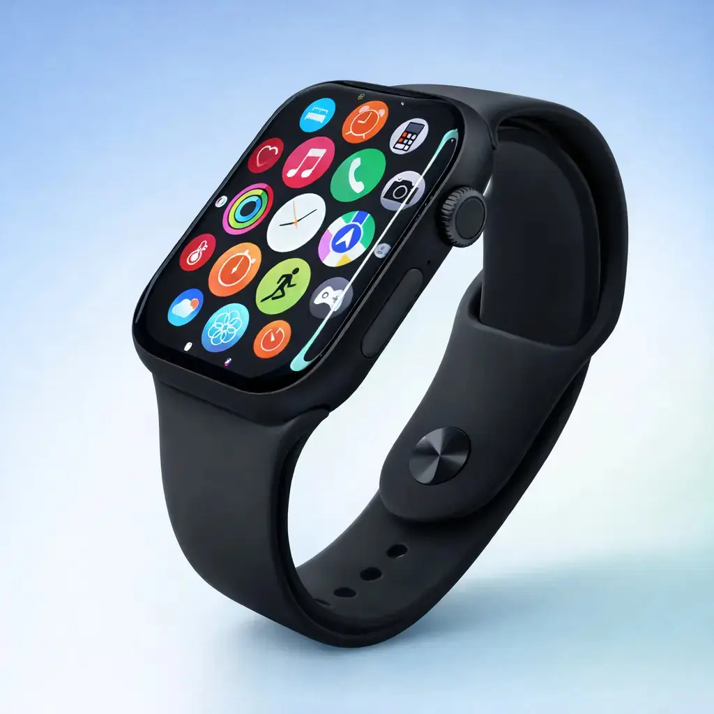 Smartwatch S10 Série 10 Relógio Digital Masculino Feminino Resistente A Agua Caixa preto Com 1 Pulseiras Smartwatch Completo Compatível Android E Ios Monitor Atividades 3Tech Liso preto - 1