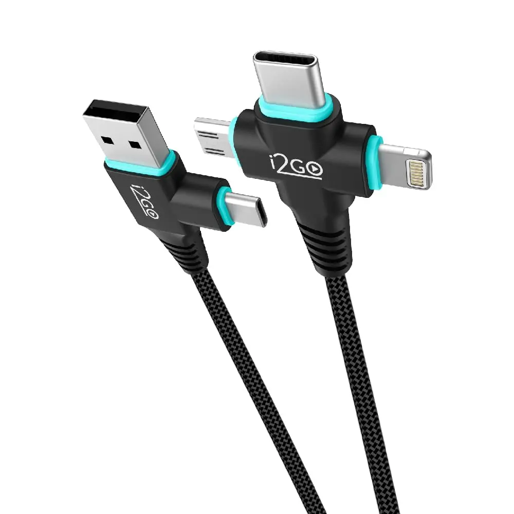 Cabo ConnectMax 6 Em 1 I2GO 1,5m Preto