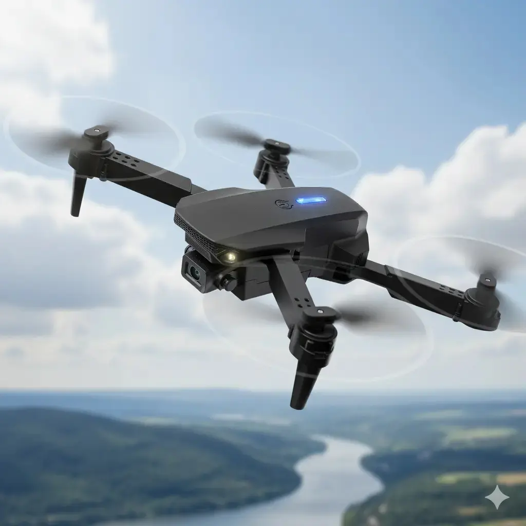 Drone Profissional Com Câmeras 4k Hd Bateria Cor Preto Controle Remoto Profissional Iglesias Utilidades