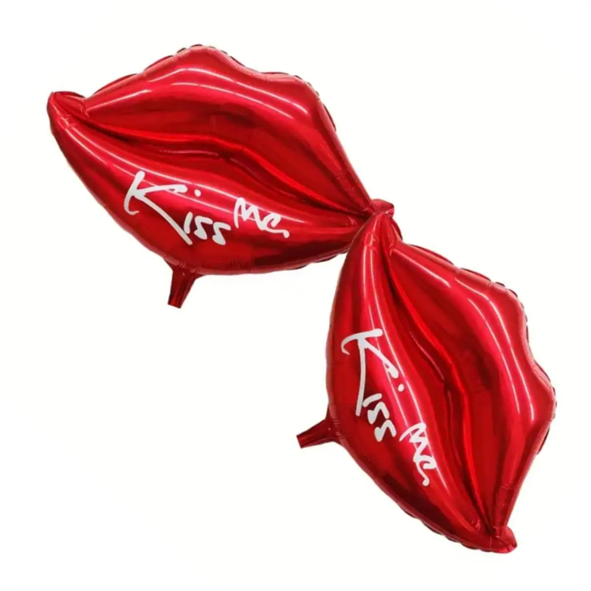 Kit 5 Balões Boca Beijo Kiss Me 18 Pol (45cm) Metalizado Dia dos Namorados | Inflável com ar ou hélio, pode flutuar ou ser fixado