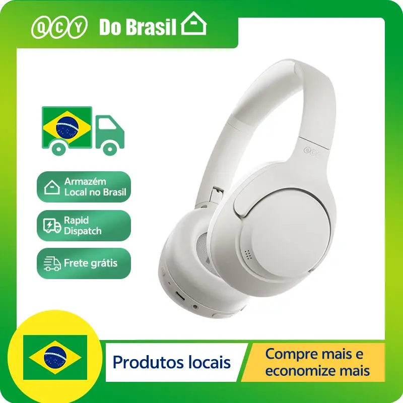 QCY-H3 ANC Auscultadores sem fios BH23H3A híbrido Active Noise Cancelamento Headset, Bluetooth 5.4, Hi-Res Audio Earphones, 60H Playtime, 43dB - 1
