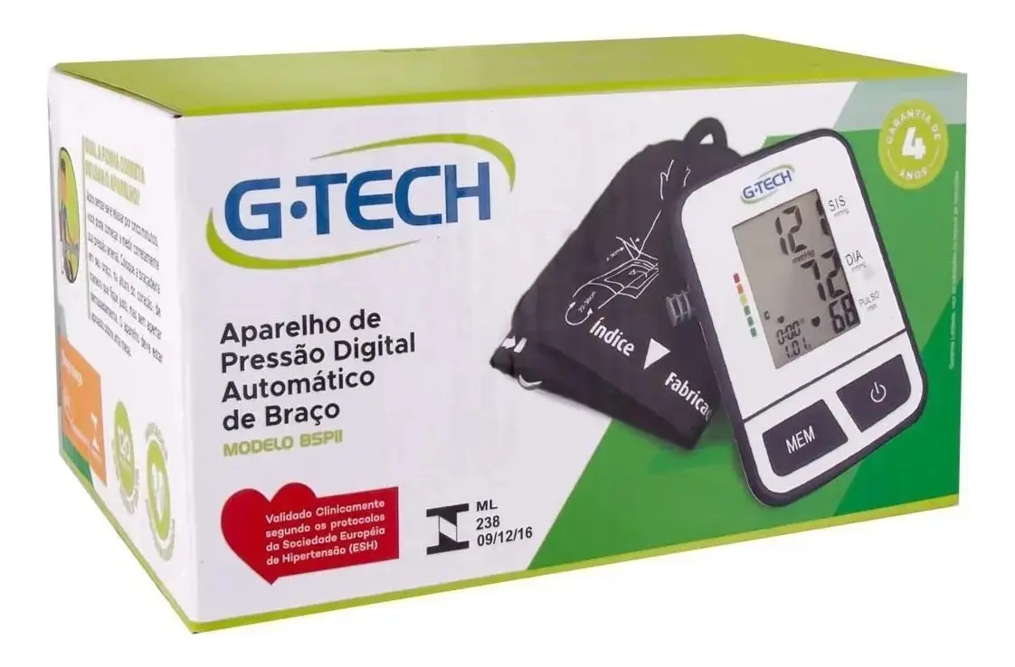 Pressão Arterial Digital Pra Braço Gtech Bsp2 Pronta thumbnail 7