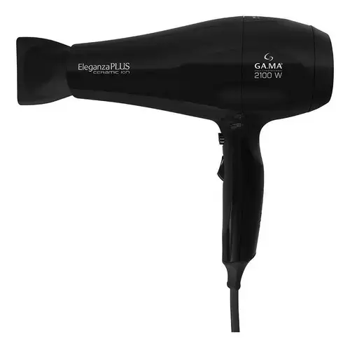 Secador de Cabelo Gama Italy Eleganza Plus 2100W Ceramic Ion Preto Profissional - 1