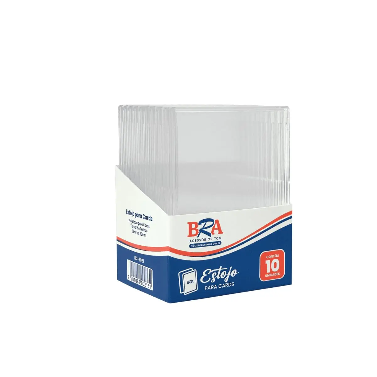Kit 10 Estojo Toploader Acrílico Cartas Tcg Cards Bra Protetor Carta | Protetor de Cartas, Material Acrílico, Tamanho Padrão, Transparente, TCG Compatível