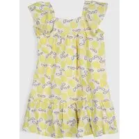 Vestido Brandili Estampa de Limões Off-White - 1