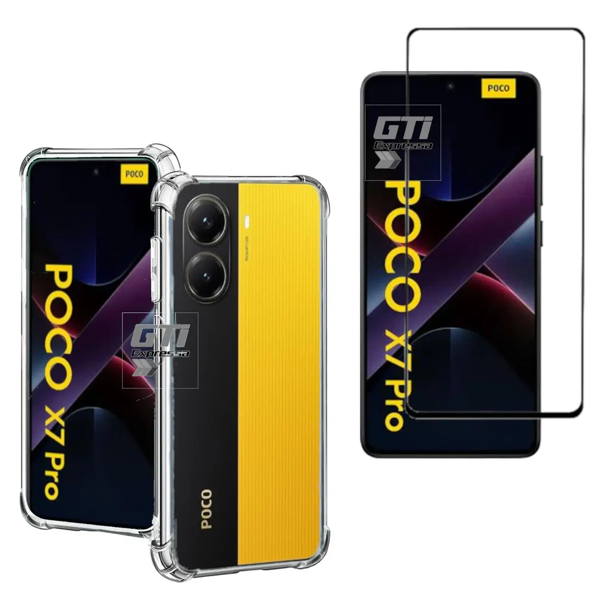 Kit Capa Anti Impacto e Película Para Xiaomi Poco X7 Pro - 1