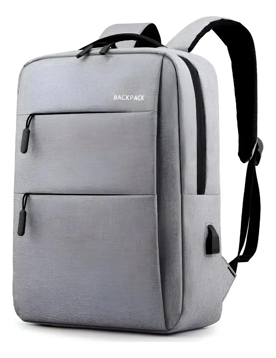 Mochila Para Notebook Executiva Cinza 20l, Notebook, Mala. Desenho do tecido Liso