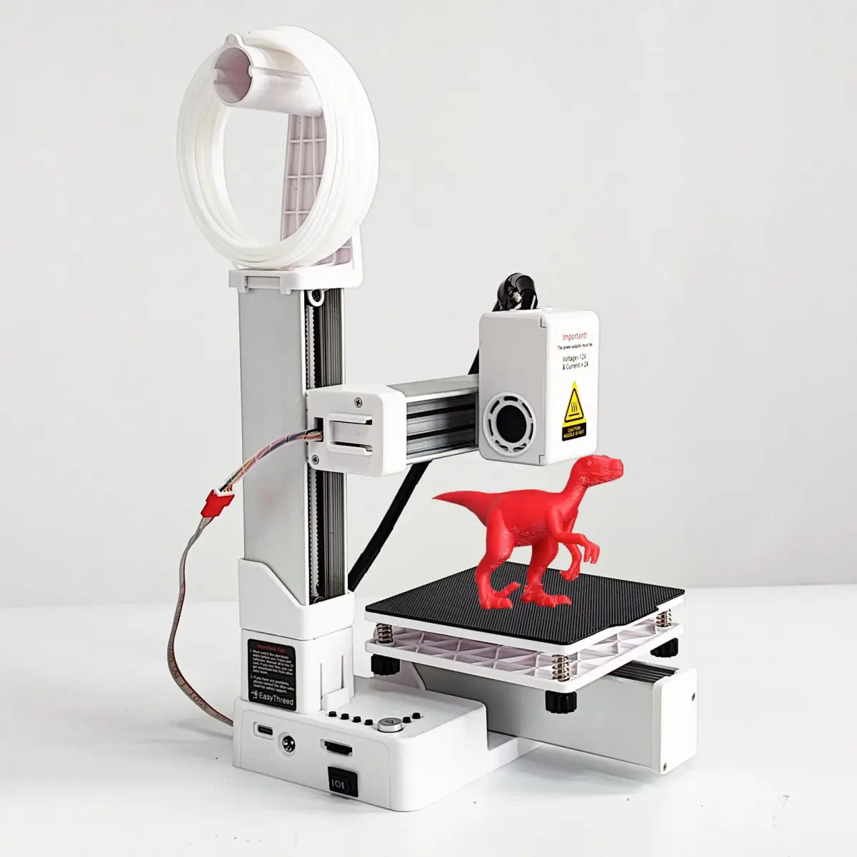 Nível de entrada da impressora 3D EasyThreed compatível com filamento PLA TPU de 1,75 mm inclui adaptador de alimentação. - 1
