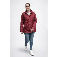 Parka Jaqueta Comprida longa Inverno Impermeável Plus Size Bordô