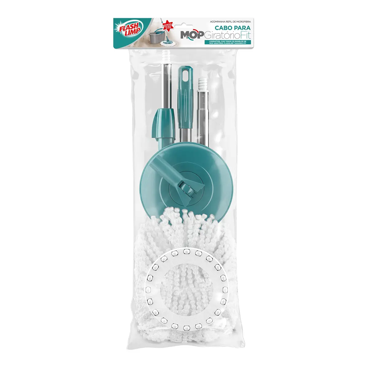 Cabo para Mop Giratório Fit , RMOP0115, Flash Limp - Verde Esmeralda - 1