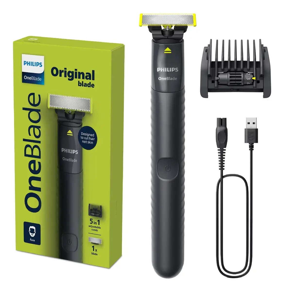 Philips Oneblade Qp1425/10 com pente aparador 5 em 1 - 1