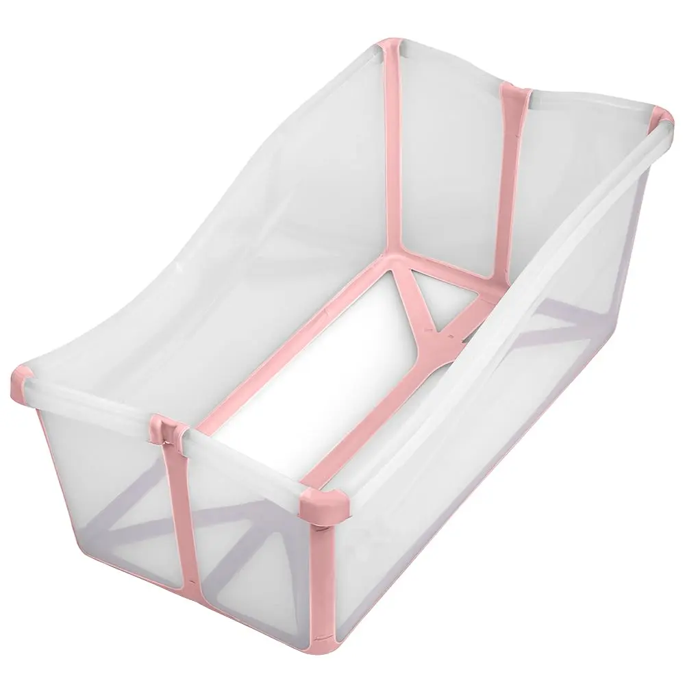 Banheira Buba, Dobrável, Rosa | Leve, Portátil, Base Antiderrapante