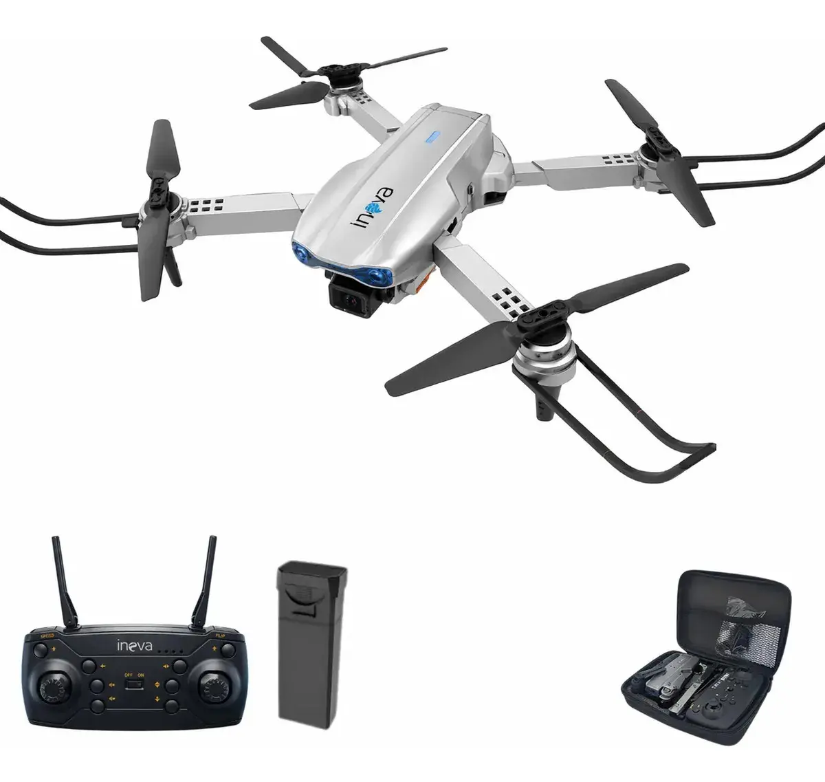 Drone MW E99 Câmera 4K Controle Remoto Dobrável Com Wi-Fi