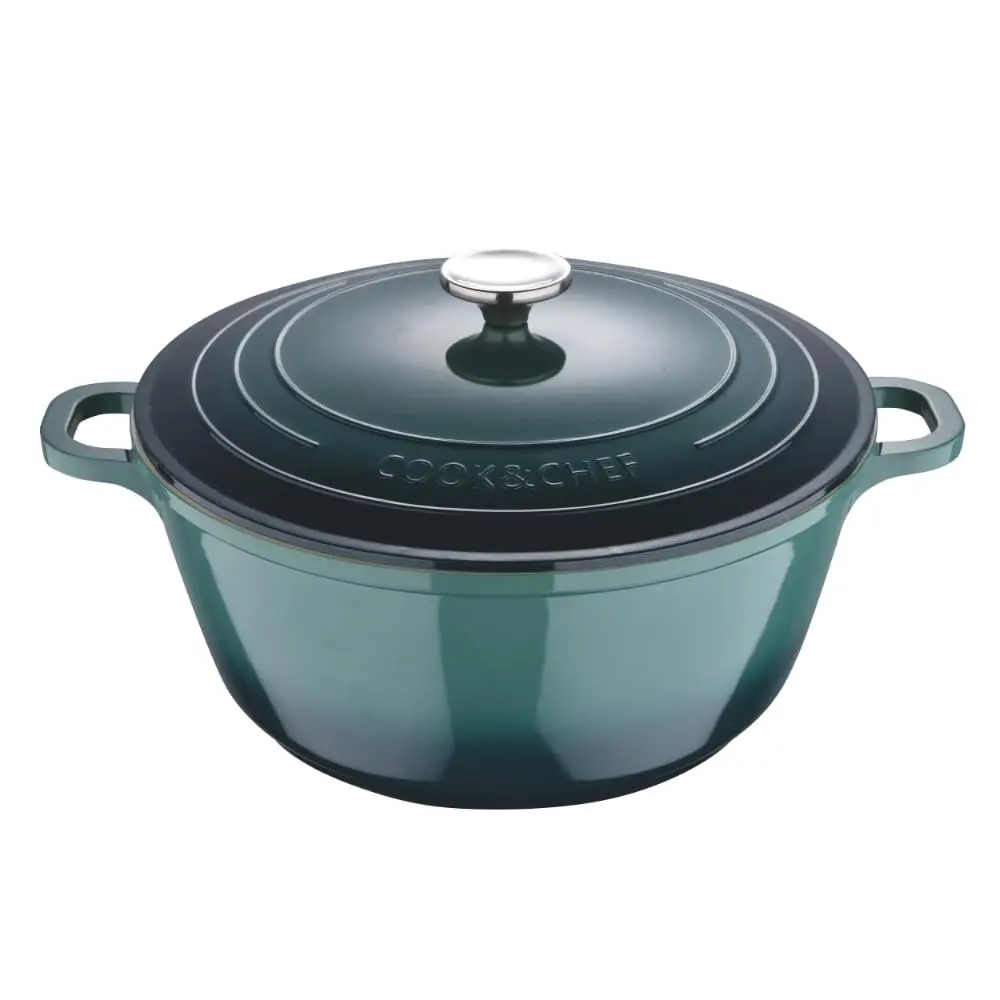 Bergner - Caçarola c/Tampa Alumínio Fundido 5,8 L, Ø28cm, Verde e Creme - 1
