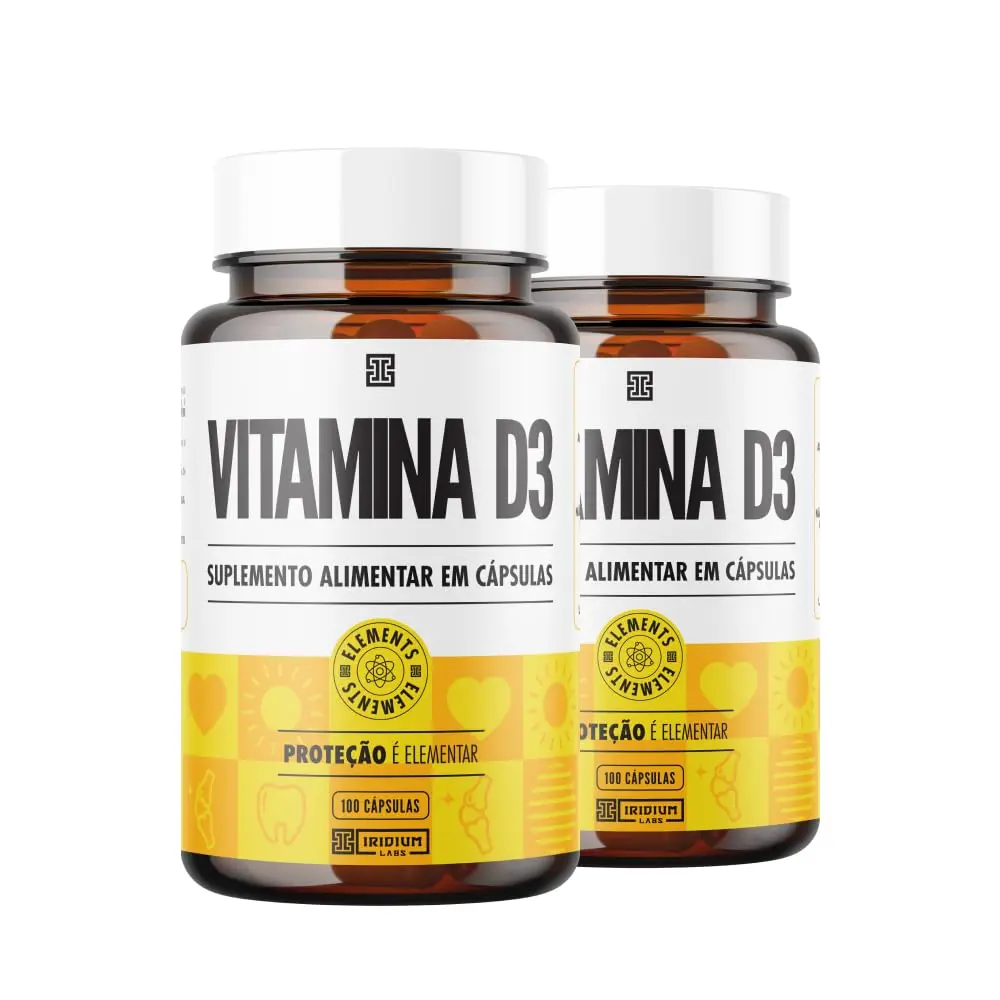 Kit 2x Vitamina D3 2.000ui 100 cápsulas - Iridium Elements