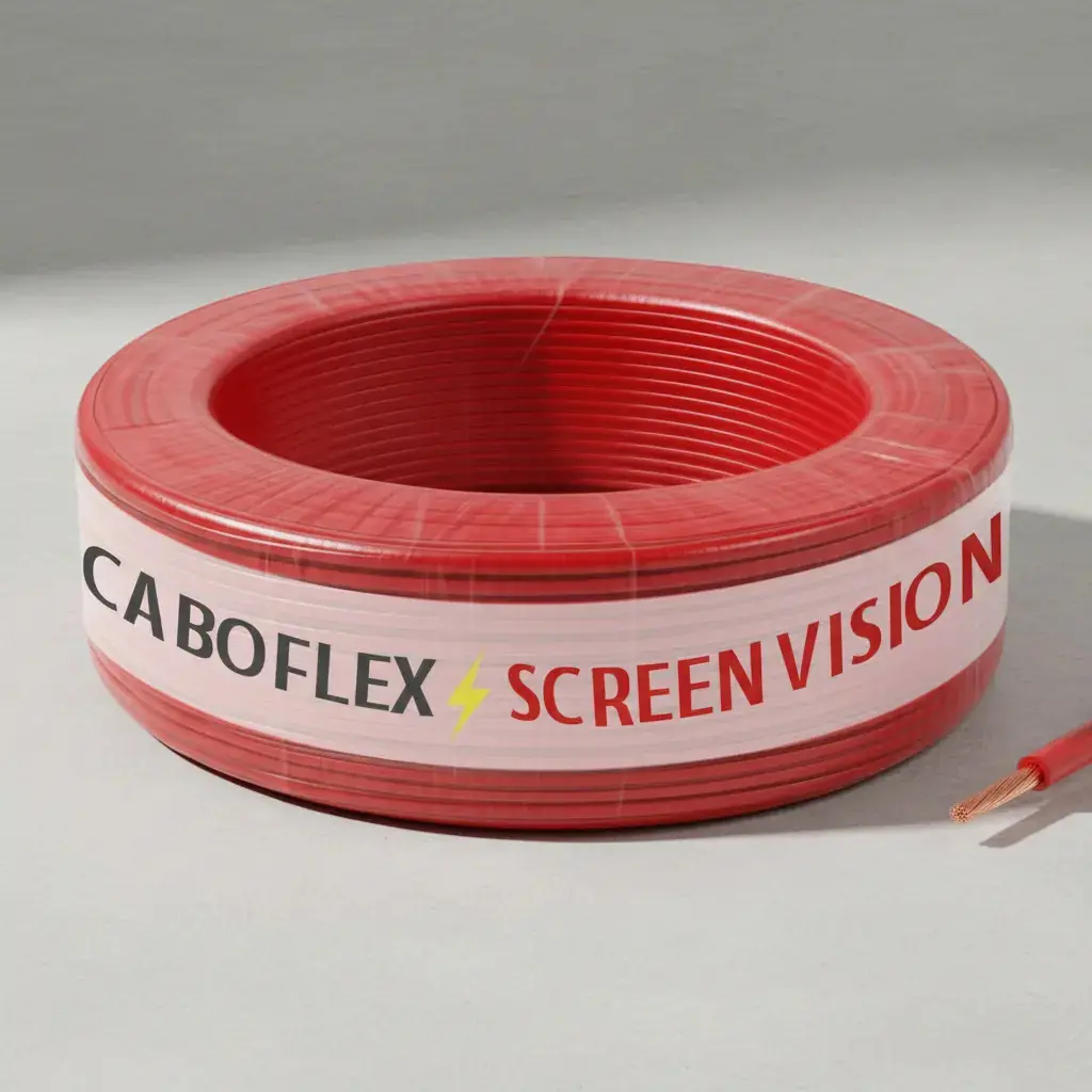 Fio 6mm Cabo Flexível Rolo Com 100 Metros Elétrico 750v Cor Vermelho Marca Screen Vision thumbnail 4