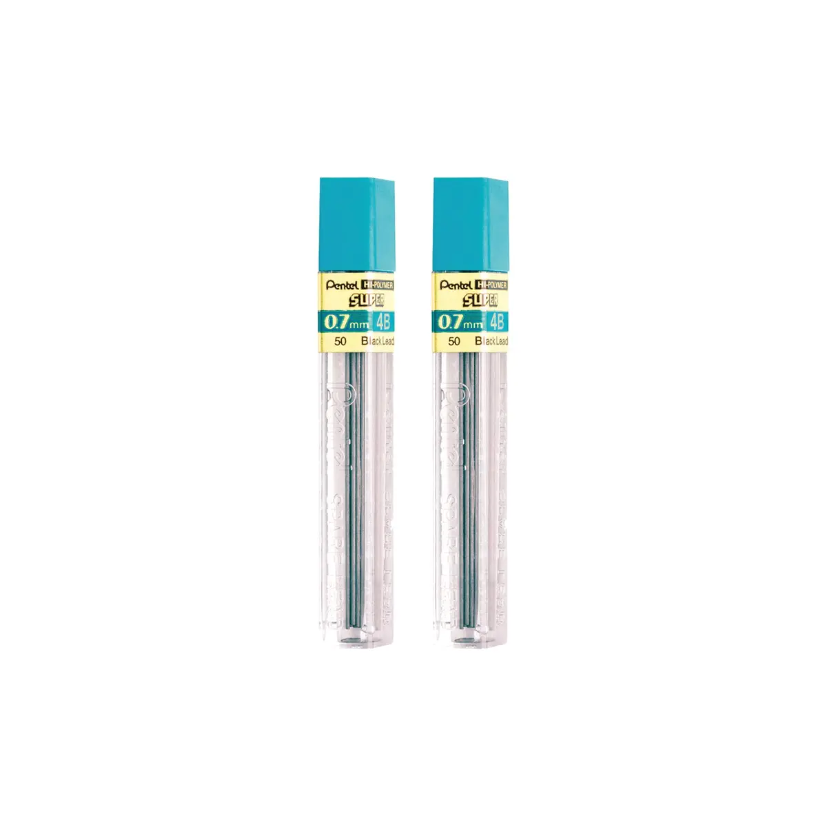 Pentel Grafite Hi-Polymer 0.7mm 4B com 2 Tubos SM/50-4B