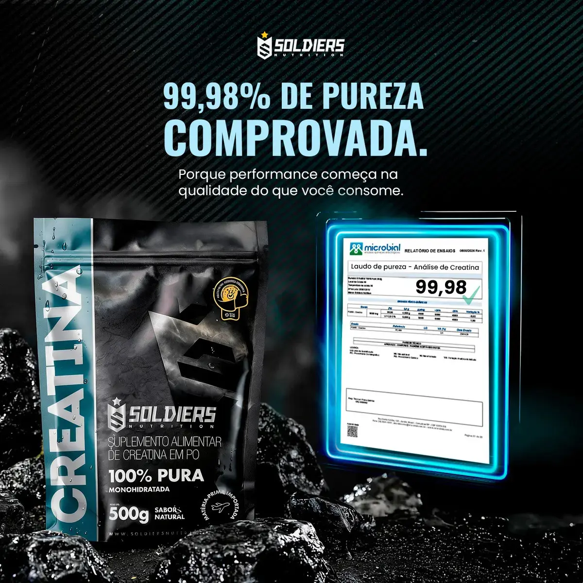 Creatina Monohidratada 500g 100% Pura thumbnail 3