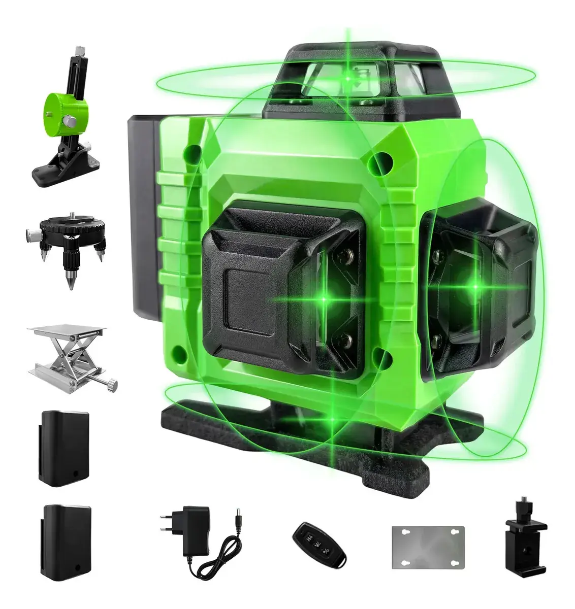 Nível Laser Verde 16 Linhas War Shark 360° Autonivelante + 2 Baterias - 1