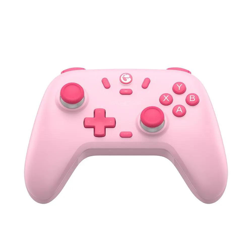 GameSir Nova Lite Controle Bluetooth e Sem Fio 2.4G para PC Windows, Celular Android iPhone, Nintendo Switch e Steam Deck, Gamepad com Hall Effect Anti-Drift, Turbo, Vibração, Dongle USB - Rosa