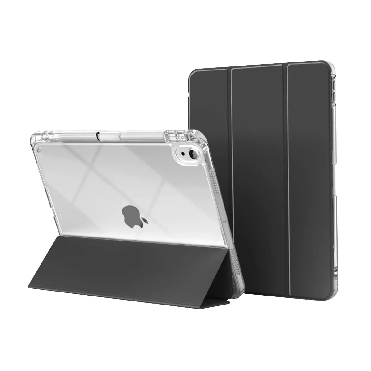 WB Capa iPad 10ª e 11ª Geração 10.9" Polegadas 2022 Translucida Flexível Auto Hibernação e Compart. para Pencil Preto (Não compatível com iPads de geração anteriores, iPad Air e iPad Mini)
