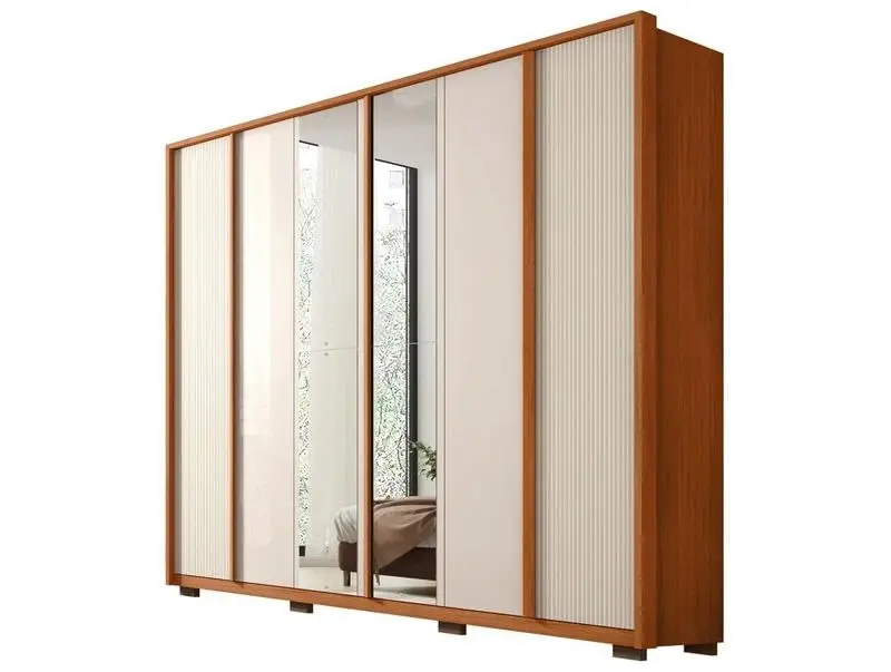 Guarda-roupa Casal 4 Gavetas 6 Portas Caemmun Cléo - 1