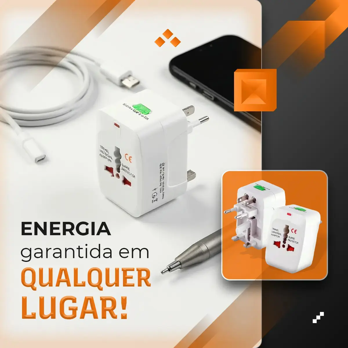 Adaptador Tomada Para Viagem Internacional thumbnail 4