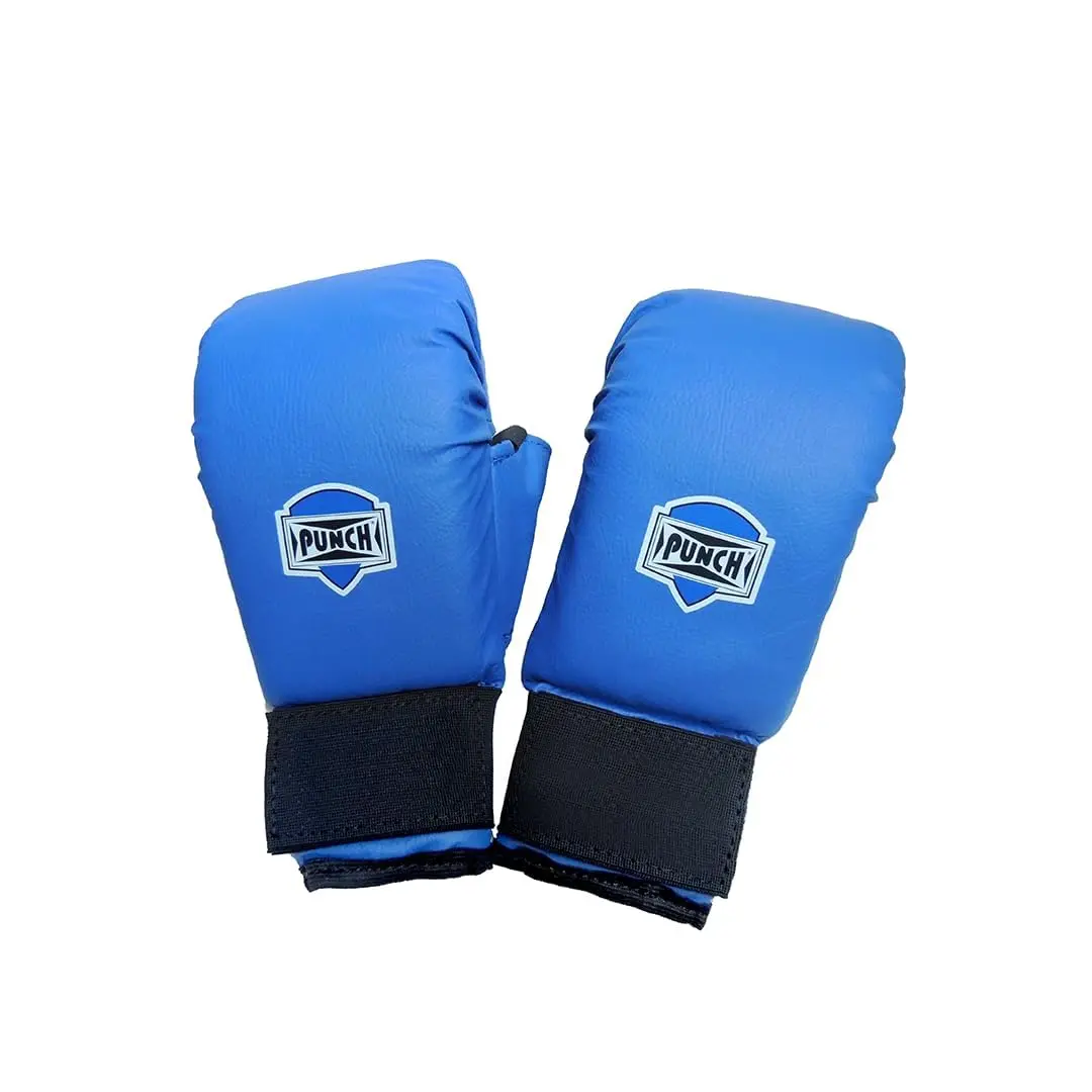 PUNCH, LUVA KARATE COM POLEGAR AZUL - Tam P/M - 1