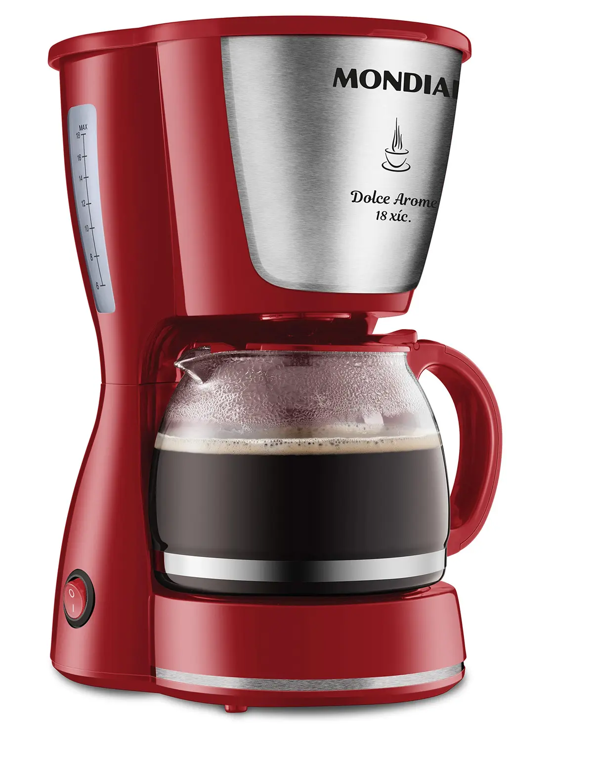 MONDIAL Cafeteira Elétrica Dolce Arome, Vermelho/Inox, 550W, 220V - C-35 18X