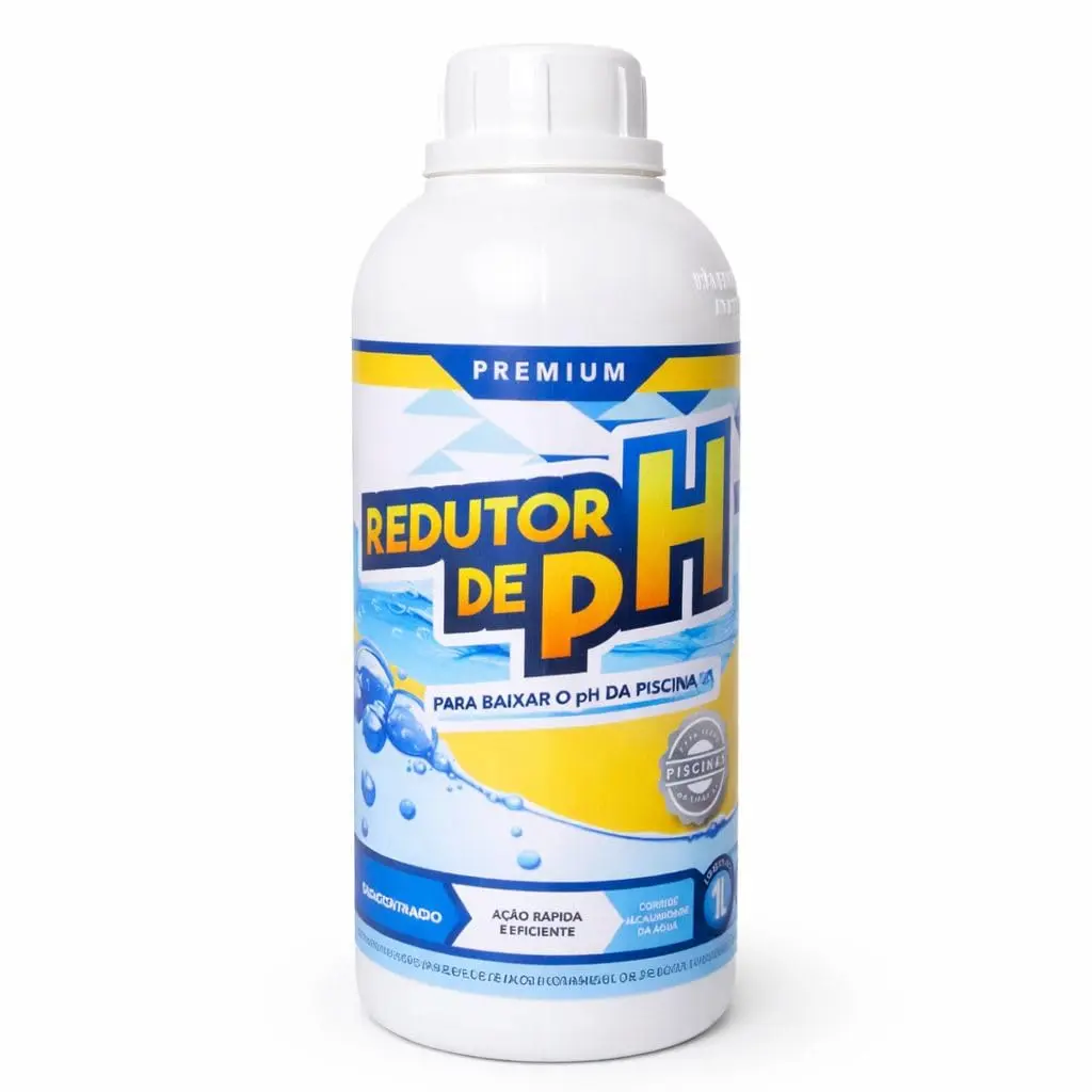 Redutor de pH Negativo para Água de Piscina 1 Lt | Água Limpa, Uso em Piscinas, 1 Litro, Controle de pH, Fácil Aplicação