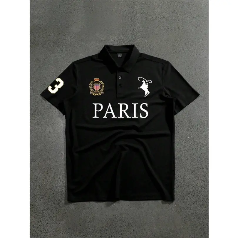 Camisa Polo Paris de Manga Curta Masculina, Casual - 1