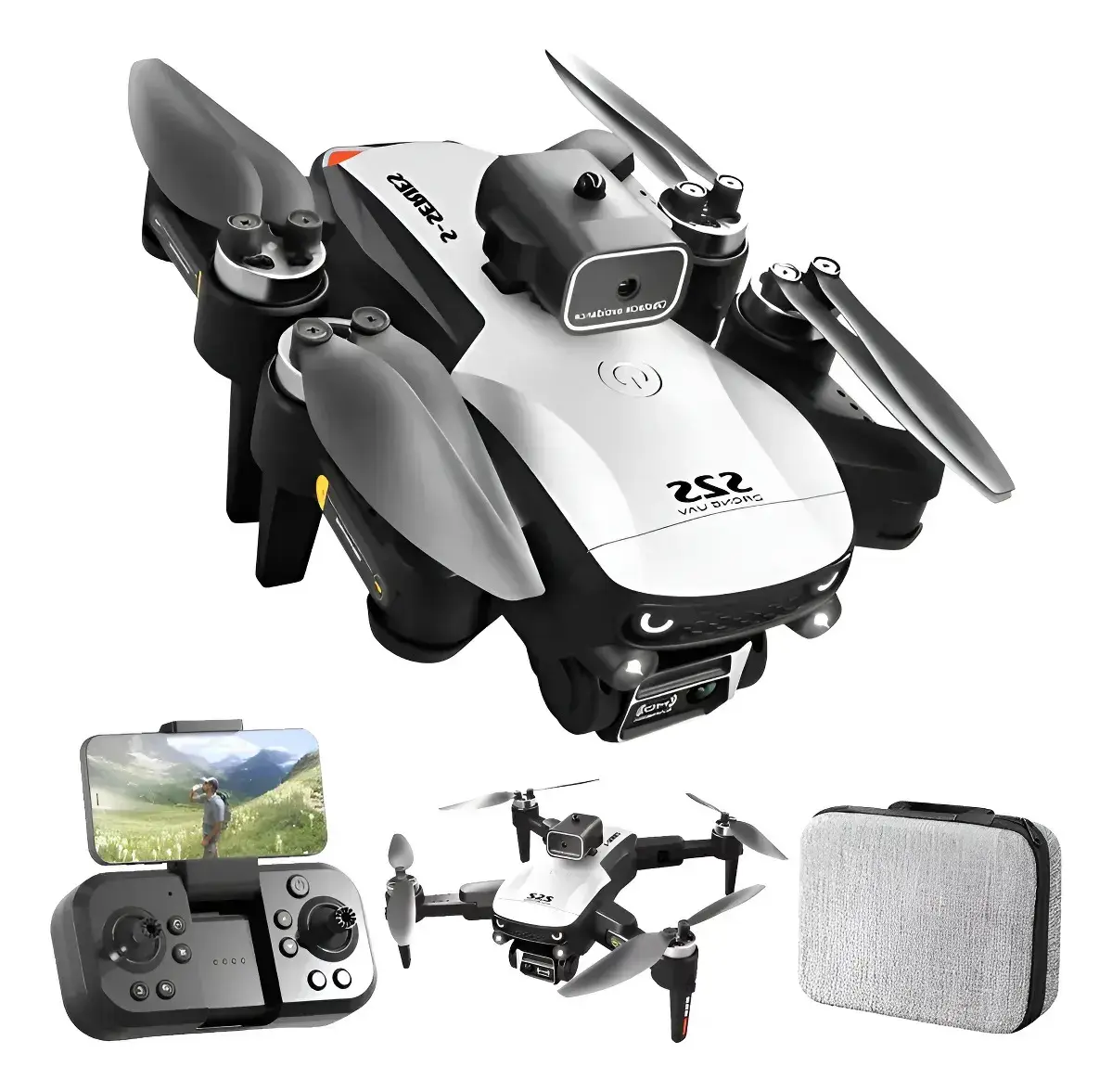 Drone S2s Profissional Câmera Hd Motor Brushless Novo 2024 Preto - 1