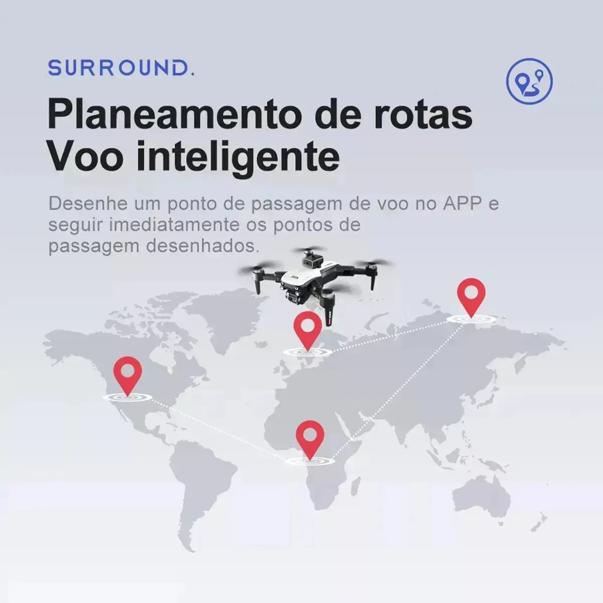 Drone S2s Profissional Câmera Hd Motor Brushless Novo 2024 Preto thumbnail 4