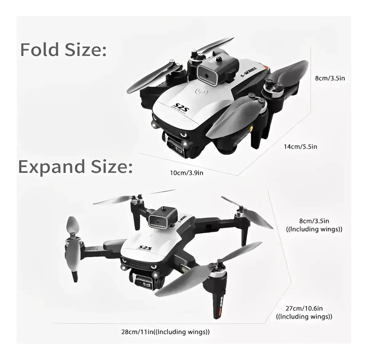 Drone S2s Profissional Câmera Hd Motor Brushless Novo 2024 Preto thumbnail 5