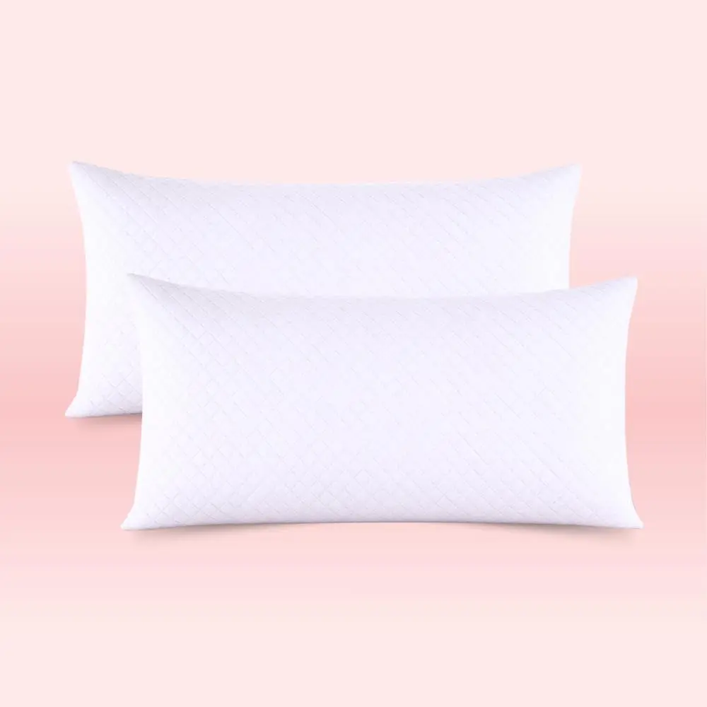 Kit 2 Porta Travesseiro Impermeável 90cm x 50cm - 4 Camadas de Proteção - Vários Tamanhos (Branco, 90cm x 50cm)