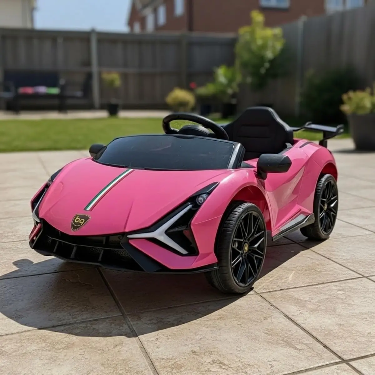 Carro Elétrico Infantil Esportivo com Controle Remoto (Rosa) - 1