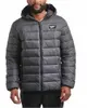 (Prime)(Taxas Inclusas)Jaqueta masculina acolchoada com capuz, cinza GG - 1