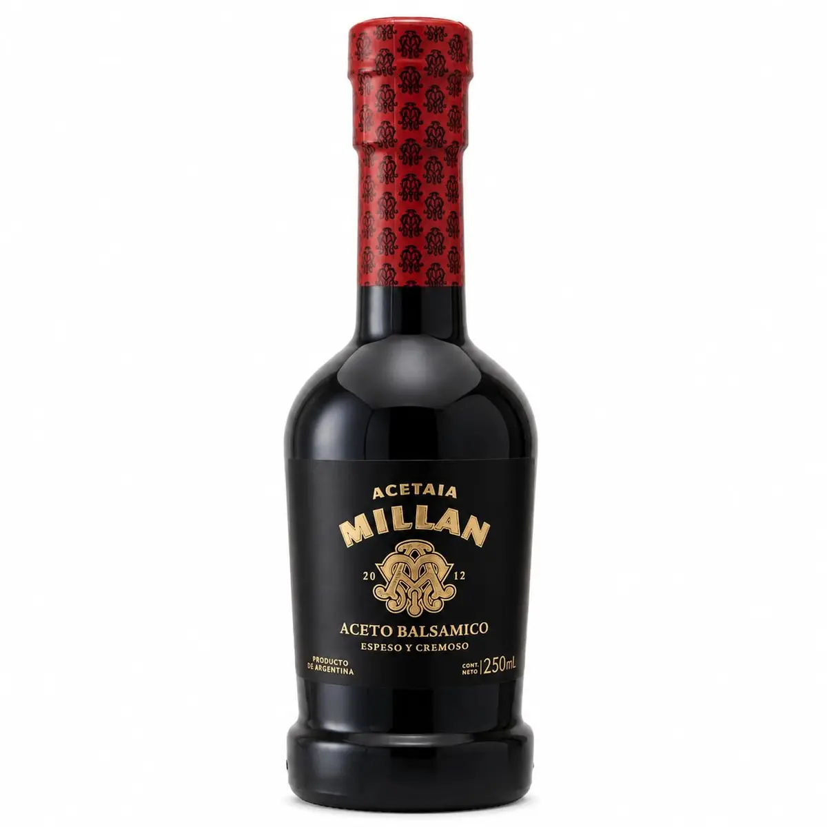 Aceto Balsâmico Millan 250ml Cremoso | Apenas 2 Ingredientes | Importado | Sem glúten, textura espessa com toque gourmet, uso versátil