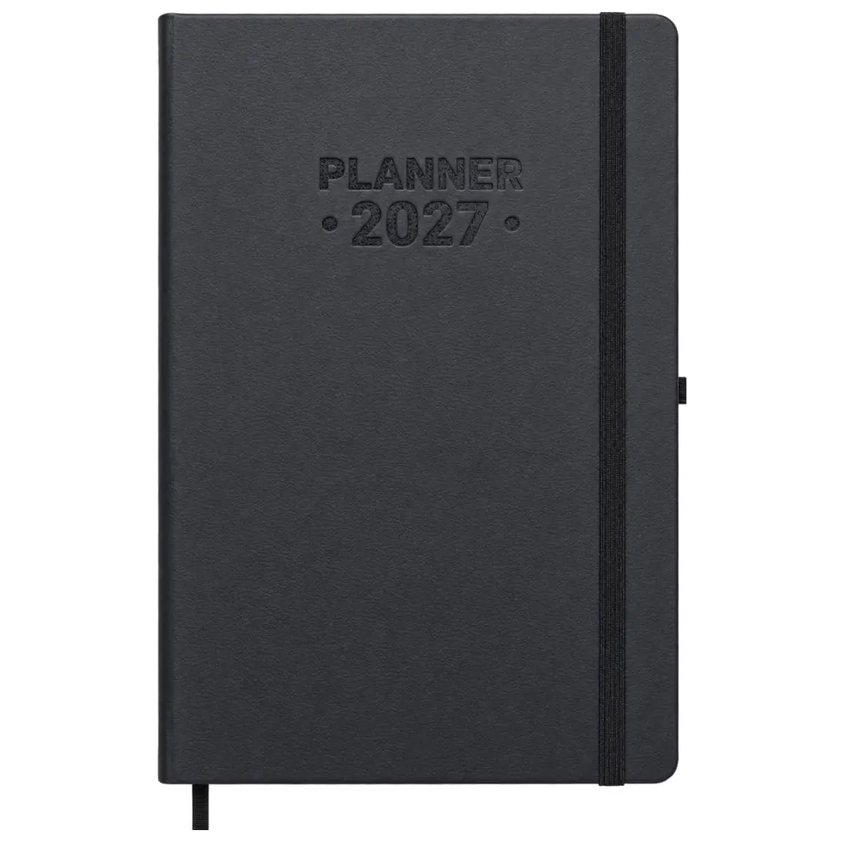 Planner Agenda Semanal A5 Executivo Couro Sintético (Preto) | Capa dura couro premium