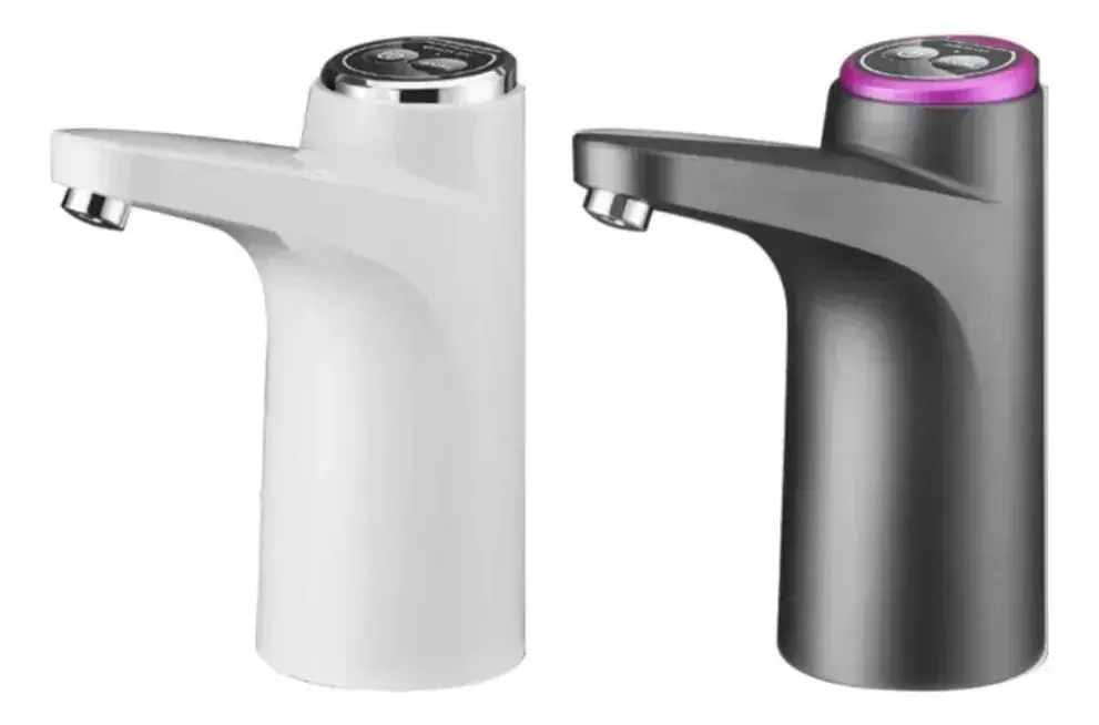 Bomba Galão De Água Recarregável Dispenser Bivolt Usb Cor Aleatório Preto ou Branco Kateluo - 1