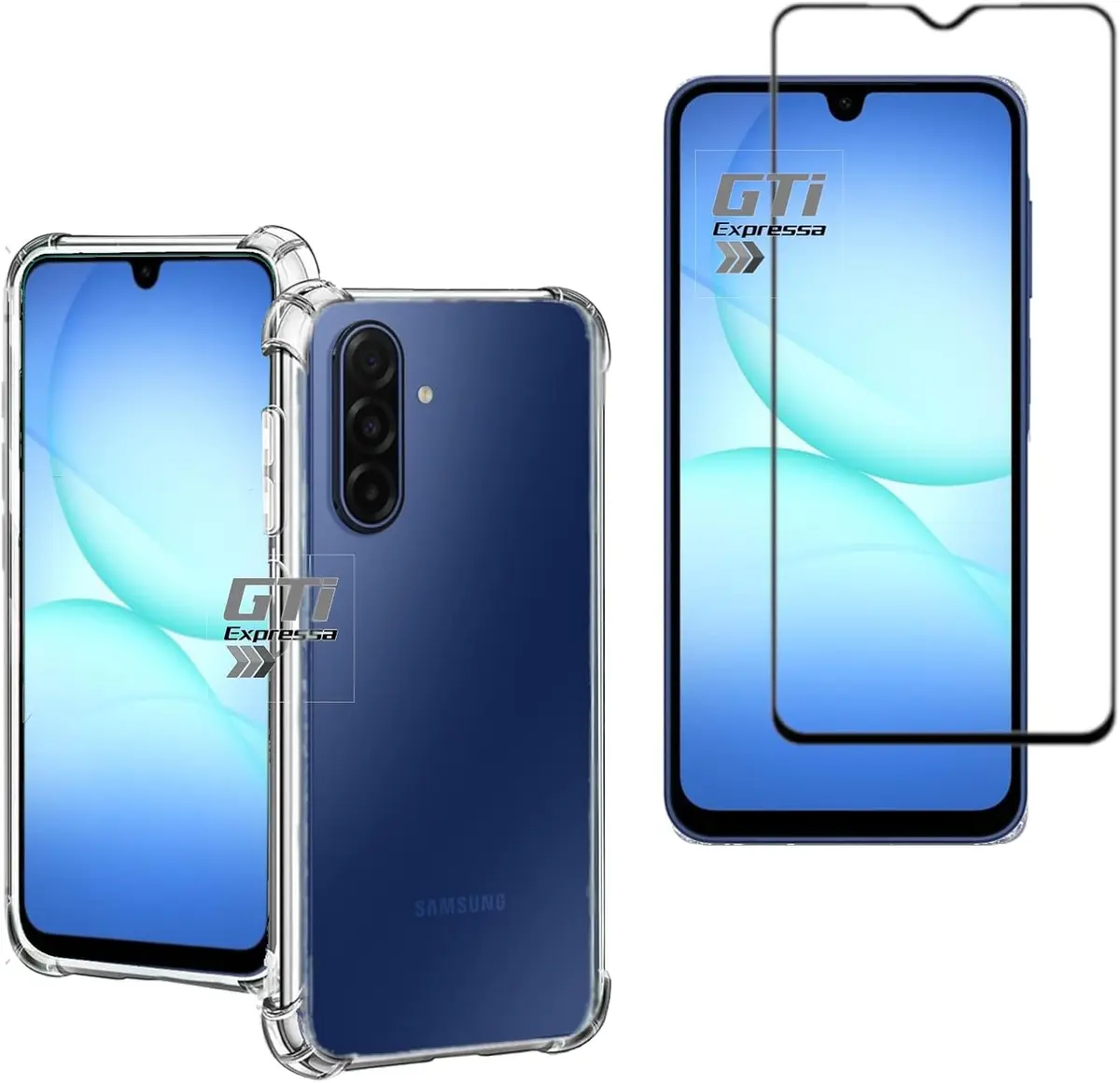 Kit Capa Galaxy A17 Anti Impacto Transparente + Película 9D | Transparente Compatível Carregamento Por Indução Resistência Nível Alto - 1