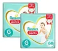 Kit 136 Fraldas Pampers Premium Care Pants Top Tamanho G G Sem Gênero - 1