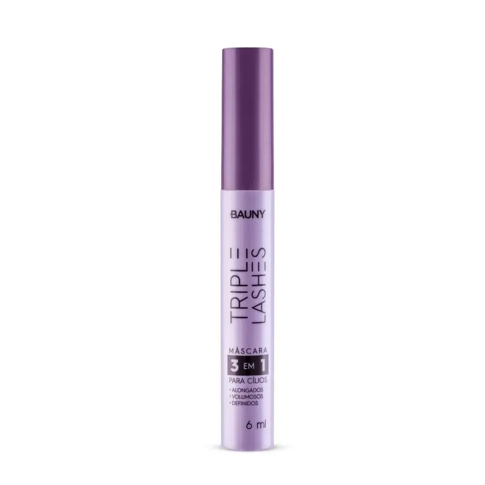 Máscara Cílios Triple Lashes Bauny 6ml, Multicolorido